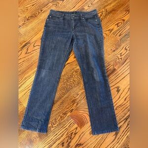 Ann Taylor Dark Blue Straight Leg Jeans- Curvy Fit